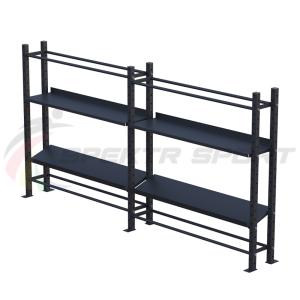 Купить Модульный стеллаж для гантелей, гирь и медболов 3780х430х1950 (2 секции) в Невьянске 
