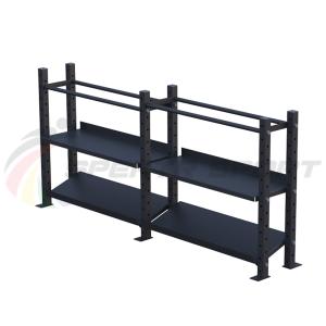 Купить Модульный стеллаж для гантелей, гирь и медболов 3780х430х1200 (2 секции) в Невьянске 