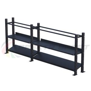 Купить Модульный стеллаж для гантелей, гирь и медболов 3180х430х1200 (2 секции) в Невьянске 